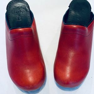 Red Dansko Open Back Professional Clogs Size 12